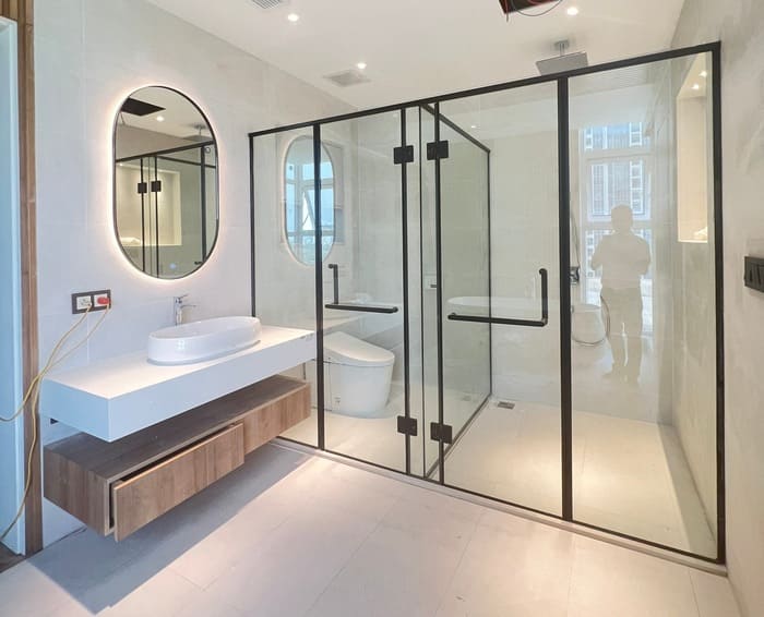 vách tắm kính hệ slim mới nhất