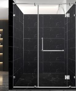 Vách tắm kính mở quay