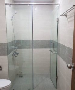 Vách tắm kính mở quay 90 độ