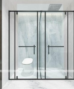Vách tắm kính Slim mở quay 2 ngăn 2 cửa