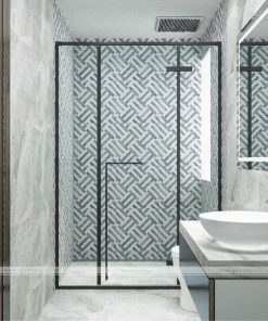 cabin tắm kính slim màu đen