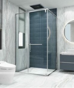 Vách tắm kính Slim mở quay vuông góc 90 độ