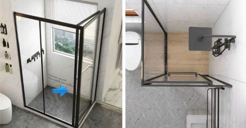 Gymek phụ kiện cabin tắm kính mở quay