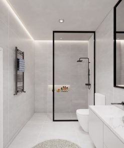 Vách kính nhà tắm không cửa