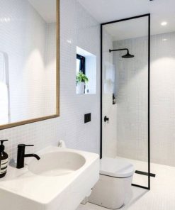Vách kính nhà tắm không cửa
