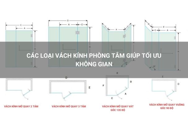 các loại vách kính phòng tắm tối ưu không gian