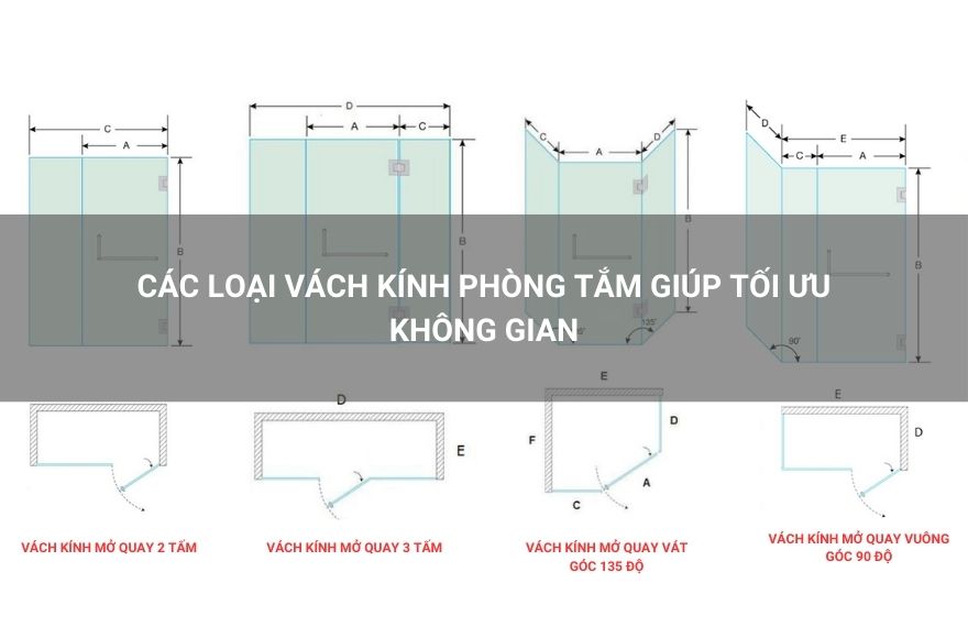 các loại vách kính phòng tắm tối ưu không gian