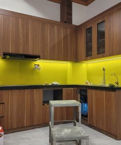 Kính ốp bếp Hải Long màu vàng chanh